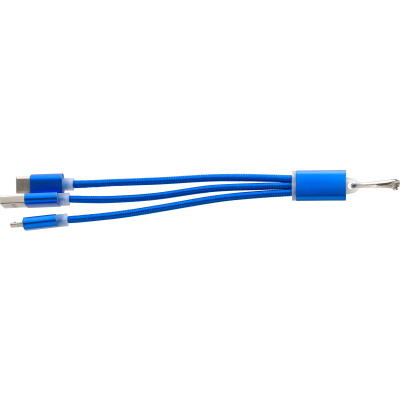 Picture of ALUMINIUM METAL CABLE SET in Cobalt Blue