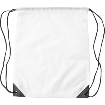 Picture of RPET DRAWSTRING BACKPACK RUCKSACK in White
