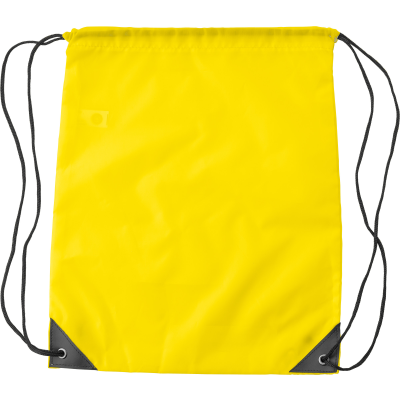 Picture of RPET DRAWSTRING BACKPACK RUCKSACK in Yellow