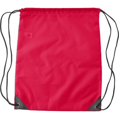 Picture of RPET DRAWSTRING BACKPACK RUCKSACK in Red