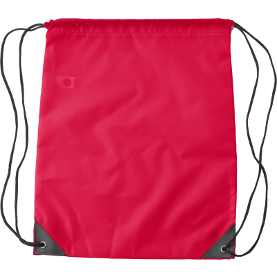 Picture of RPET DRAWSTRING BACKPACK RUCKSACK in Red