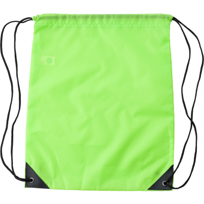 Picture of RPET DRAWSTRING BACKPACK RUCKSACK in Lime.