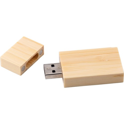 Picture of BAMBOO USB DRIVE in Beige