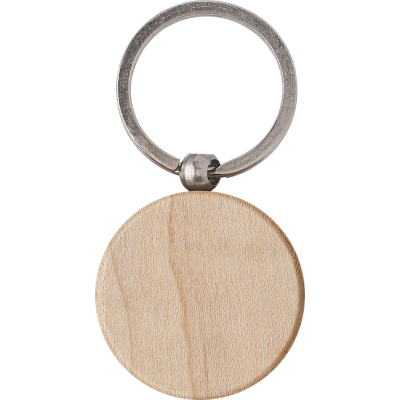 Picture of WOOD KEY HOLDER KEYRING in Brown.