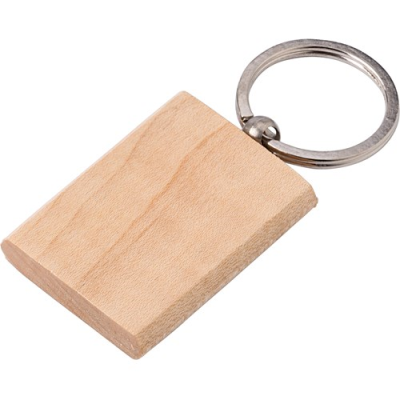 Picture of THE TEY - WOOD KEY HOLDER KEYRING in Brown