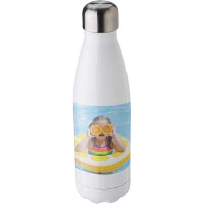 Picture of STEEL BOTTLE (500 ML) DOUBLE WALLED in White.