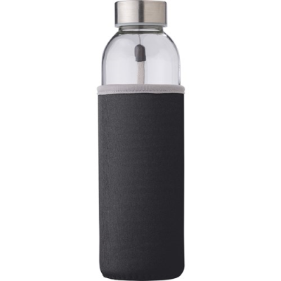 Picture of GLASS BOTTLE with Sleeve (500Ml) in Black