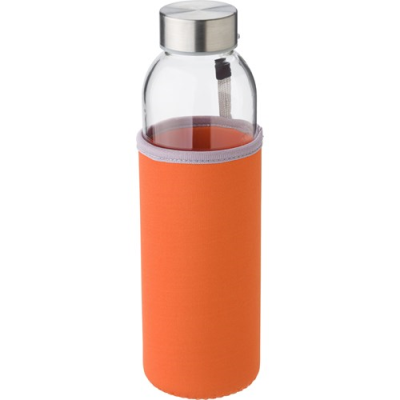 Picture of GLASS BOTTLE with Sleeve (500Ml) in Orange