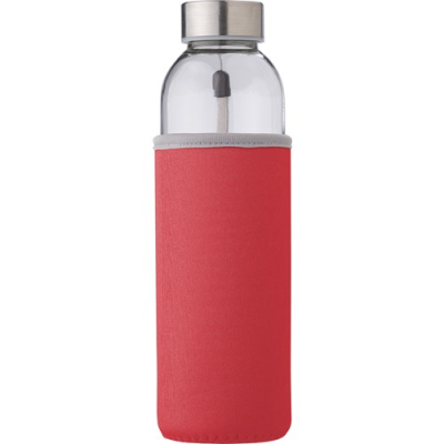Picture of GLASS BOTTLE with Sleeve (500Ml) in Red