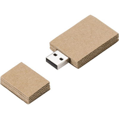 Picture of CARDBOARD CARD USB DRIVE in Brown.