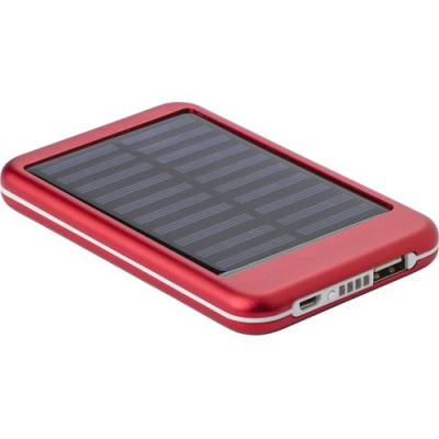 Picture of ALUMINIUM METAL SOLAR POWER BANK in Red