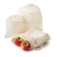 Picture of NATURAL COTTON DRAWSTRING MESH BAGS in Khaki