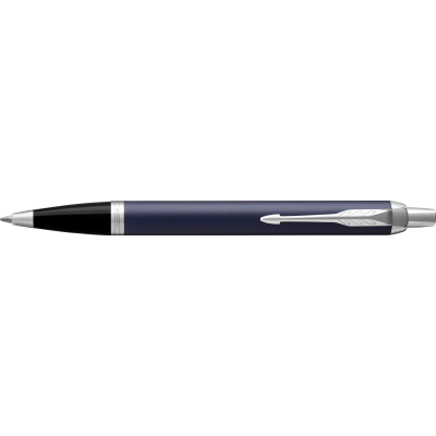 Picture of LACQUERED BRASS PARKER IM BALL PEN in Blue.