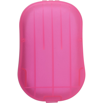 Picture of PLASTIC CASE with Soap Sheets in Pink