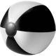 Picture of INFLATABLE BEACH BALL in Black & White
