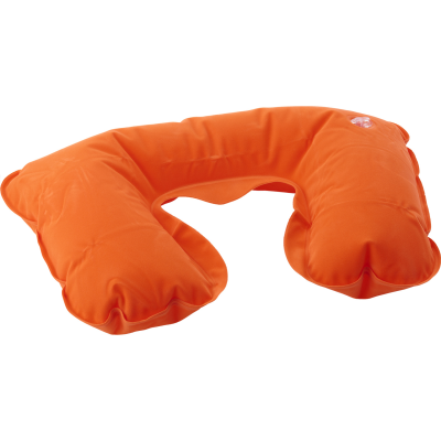 Picture of INFLATABLE TRAVEL CUSHION in Orange.