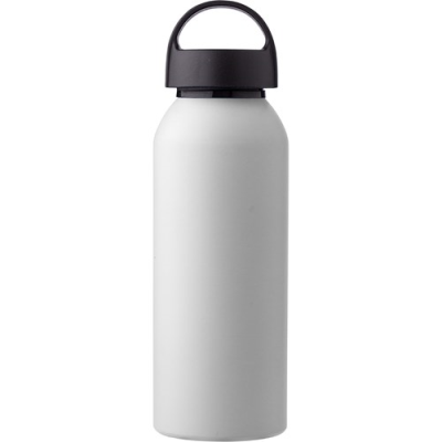 Picture of RECYCLED ALUMINIUM METAL BOTTLE (500 ML) SINGLE WALLED in White.
