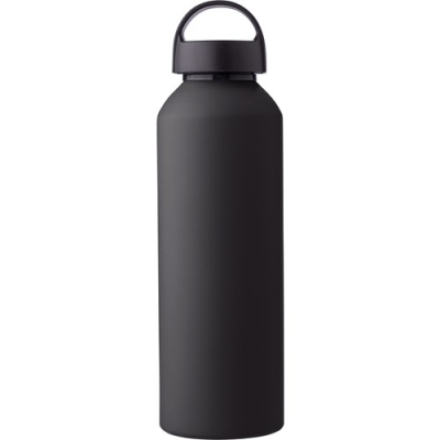 Picture of RECYCLED ALUMINIUM METAL BOTTLE (800 ML) SINGLE WALLED in Black.