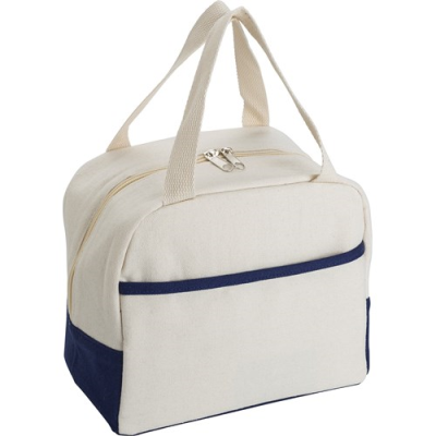 Picture of COTTON COOL BAG in Navy & Natural.
