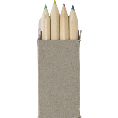 Picture of COLOUR MINI PENCIL SET (4PC) in Brown.