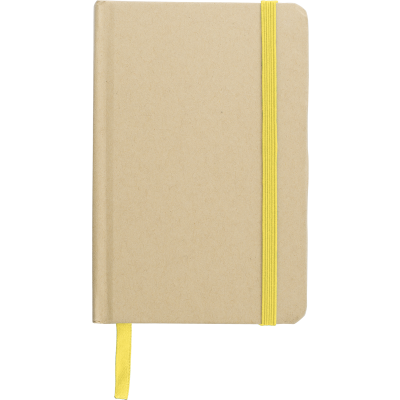 Picture of RECYCLED KRAFT NOTE BOOK (APPROX A6) in Yellow