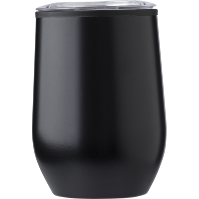 Picture of THE TRESCO - DOUBLE WALL STAINLESS STEEL METAL MUG (300 ML) in Black