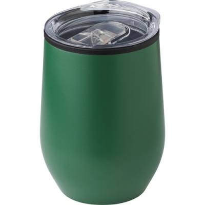 Picture of THE TRESCO - DOUBLE WALL STAINLESS STEEL METAL MUG (300 ML) in Forest Green