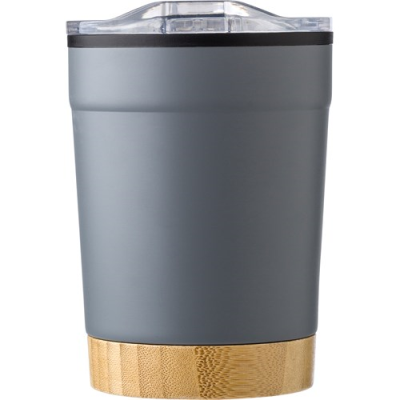 Picture of STAINLESS STEEL METAL TRAVEL MUG (300 ML) in Grey.