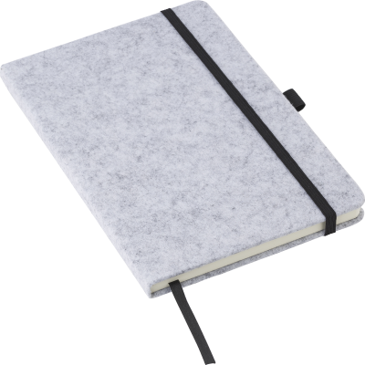 Picture of RPET FELT NOTE BOOK (A5) in Grey.