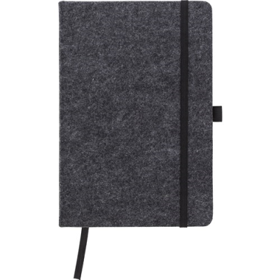 Picture of RPET FELT NOTE BOOK (A5) in Dark Grey.
