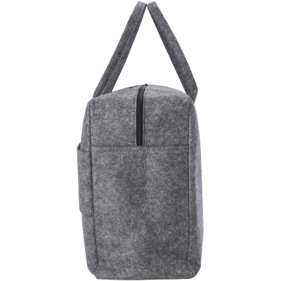 Picture of RPET FELT DUFFLE BAG in Grey.