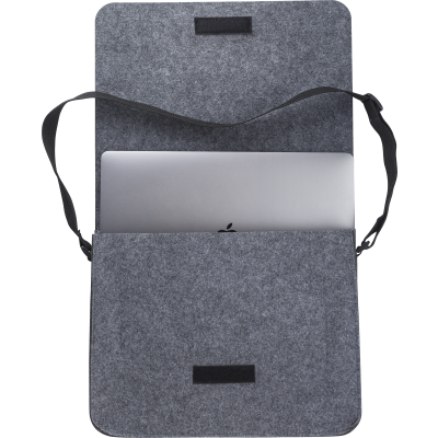 Picture of RPET FELT LAPTOP BACKPACK RUCKSACK in Grey.