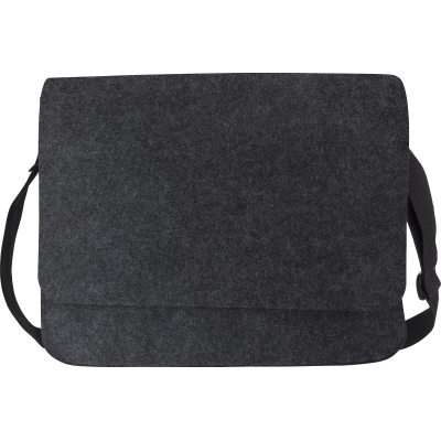 Picture of RPET FELT LAPTOP BACKPACK RUCKSACK in Dark Grey.