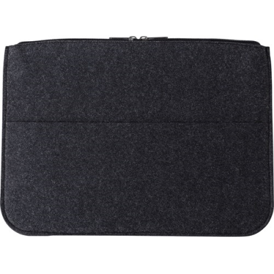 Picture of RPET FELT LAPTOP POUCH in Dark Grey.
