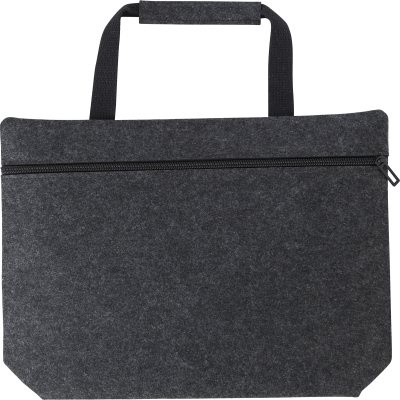 Picture of RPET FELT DOCUMENT BAG in Dark Grey.