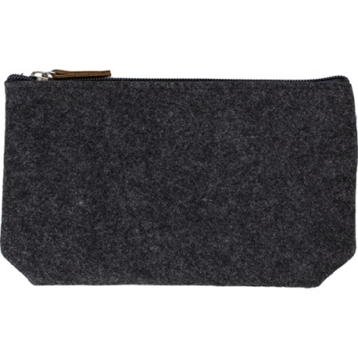 Picture of RPET FELT TOILETRY BAG in Grey
