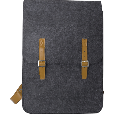 Picture of RPET FELT BACKPACK RUCKSACK in Grey