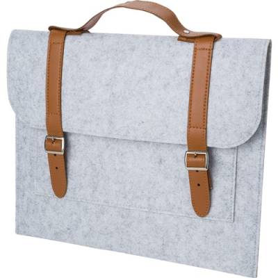 Picture of RPET FELT DOCUMENT BAG in Pale Grey