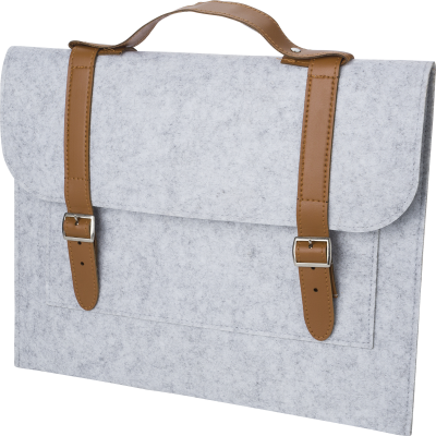 Picture of RPET FELT DOCUMENT BAG in Pale Grey