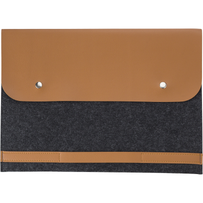 Picture of RPET FELT LAPTOP POUCH in Grey.