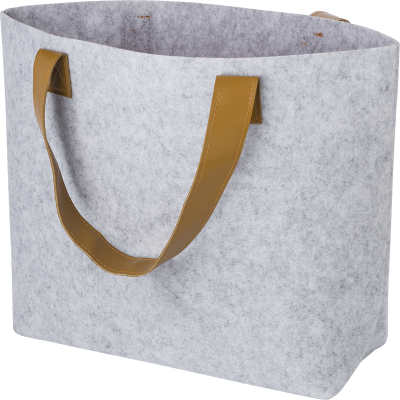 Picture of RPET FELT SHOPPER in Pale Grey