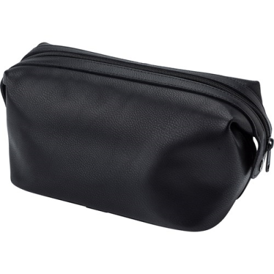 Picture of LEATHER TOILETRY BAG in Black