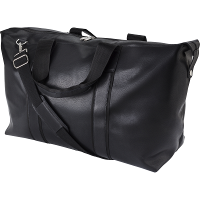 Picture of LEATHER SPORTS BAG in Black.