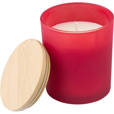 Picture of GLASS CANDLE (46 HOURS) in Red