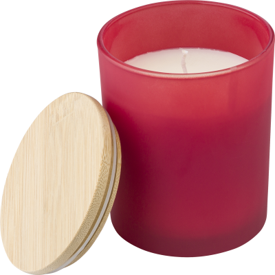 Picture of GLASS CANDLE (46 HOURS) in Red