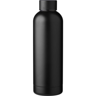 Picture of THE ALASIA - RECYCLED STAINLESS STEEL METAL DOUBLE WALLED BOTTLE (500ML) in Black