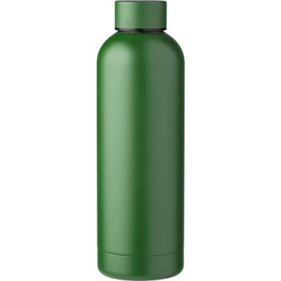 Picture of THE ALASIA - RECYCLED STAINLESS STEEL METAL DOUBLE WALLED BOTTLE (500ML) in Forest Green.