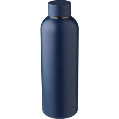 Picture of THE ALASIA - RECYCLED STAINLESS STEEL METAL DOUBLE WALLED BOTTLE (500ML) in Navy.