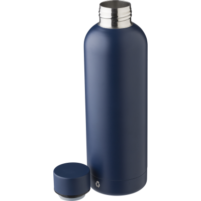 Picture of THE ALASIA - RECYCLED STAINLESS STEEL METAL DOUBLE WALLED BOTTLE (500ML) in Navy