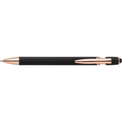 Picture of ALUMINIUM METAL BALL PEN in Black.